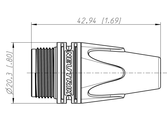 Neutrik BXX-8 Kodiertülle, grau