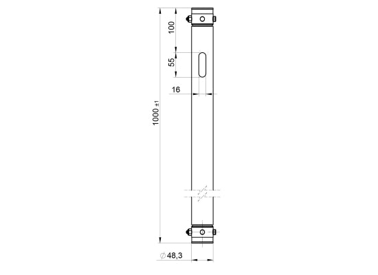 Briteq BT-TRUSS BLK 1000 Distanzstange, schwarz, 1m