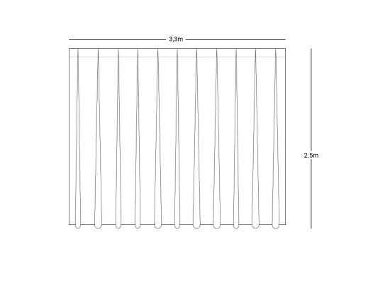 Wentex Pipes & Drapes Vorhang Satin, weiß, 3x2.5m, 165g/m²