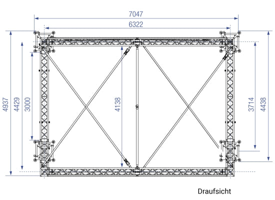 Prolyte ARC Roof 6x4m Basis Set Rundbogendach