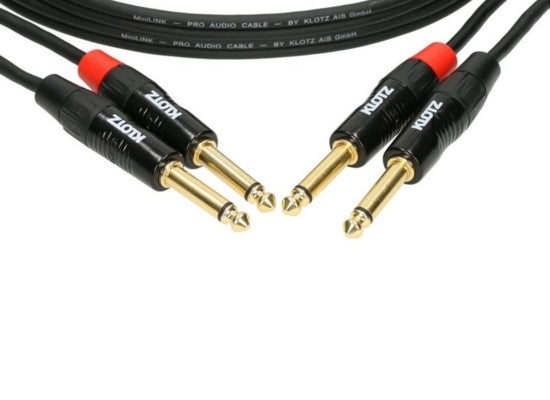 Klotz KT-JJ150 Stereokabel, 1.5m, 2x Klinke Mono / 2x Klinke Mono