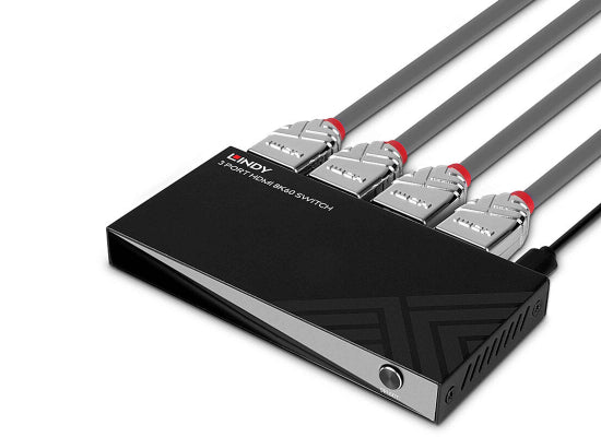 Lindy 38369 3 Port HDMI 2.1 Switcher, 8K
