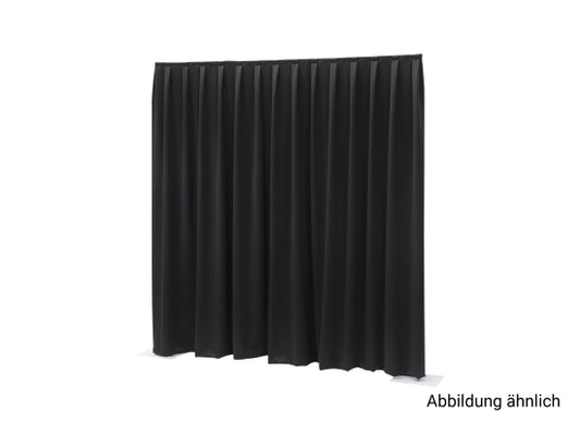 Wentex Pipes & Drapes Vorhang Satin, 3x2.5m,165g/m², schwarz