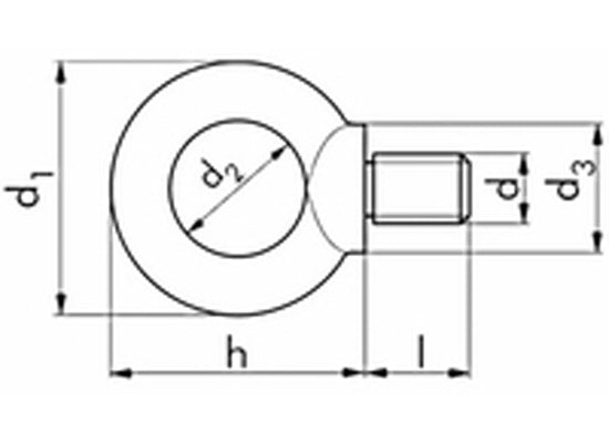 Ringschraube, M12x20.5mm, DIN 580-C15E