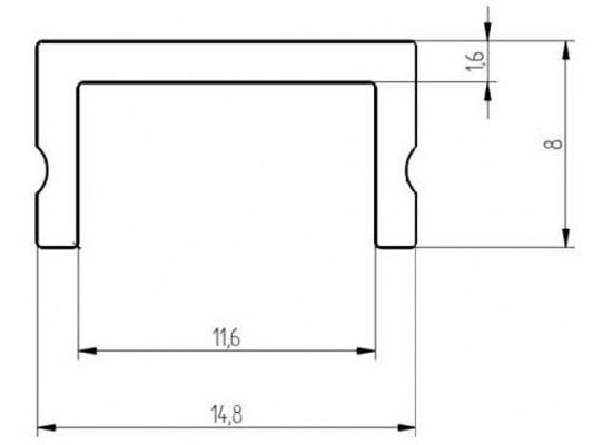 Flex LED Acryl-Abdeckung - opal - 2m