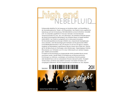 Sweetlight NF4 HIGH END Nebelfluid, 20L Fass