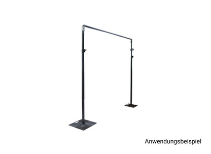 Wentex Pipes & Drapes Teleskopstange horizontal 1.2-1.8m, schwarz