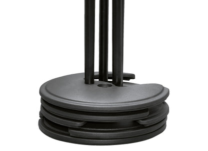 K&M 26075 Einhand-Mikrofonstativ mit Rundsockel, schwarz