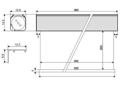 Leinwand mit Motor, 350x263cm, 4:3