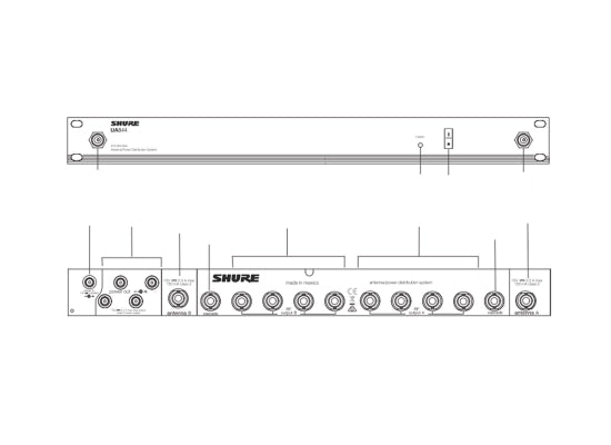 Shure UA844+V-E Antennen / Powersplitter