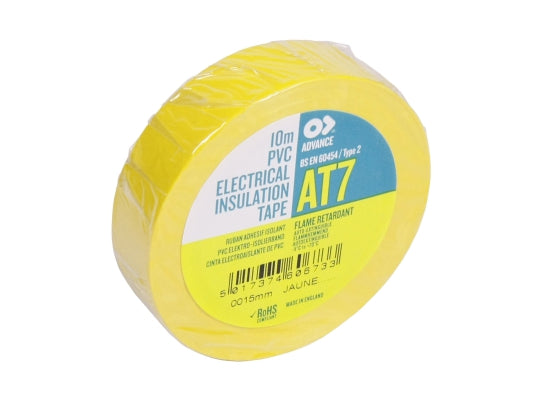 Advance Tapes AT 7 PVC-Isolierband Zumbel Tape, gelb, 10m, 15mm