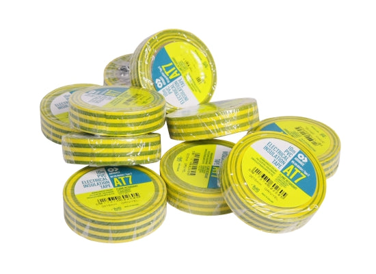 Advance Tapes AT 7 PVC-Isolierband Zumbel Tape,grün/gelb,10m,15mm