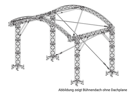 Prolyte ARC Roof 6x4m Basis Set Rundbogendach