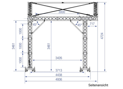 Prolyte ARC Roof 6x4m Basis Set Rundbogendach