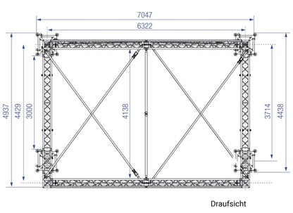 Prolyte ARC Roof 6x4m Basis Set Rundbogendach