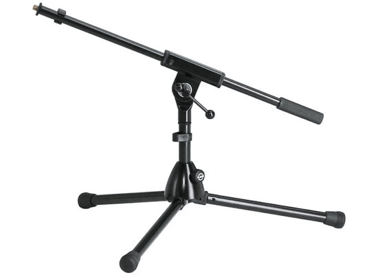 K&M 259/1B Mikrofonstativ mit Schwenkarm, schwarz