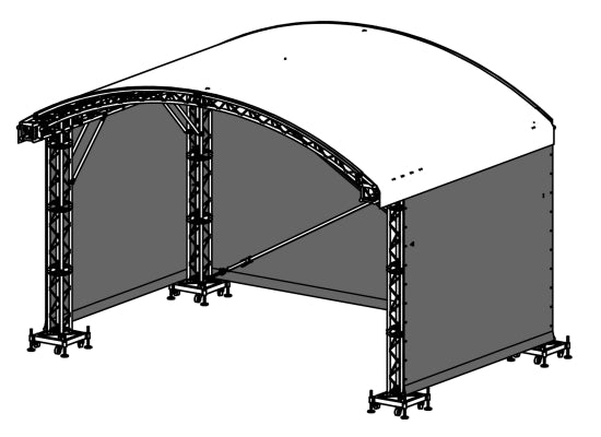Prolyte ARC Roof 6x4m Rück- und Seitenwände SET