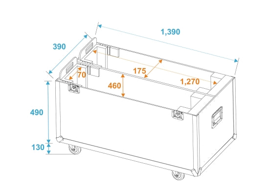 Case für 2x LCD ZL55 Monitore, schwarz