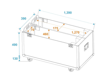 Case für 2x LCD ZL55 Monitore, schwarz