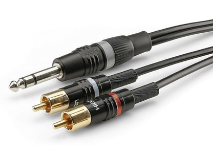 Sommer Cable Adapterkabel, 1.5m, Klinke Stereo / 2x Cinch