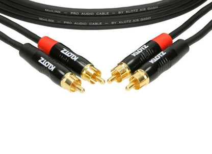 Klotz KT-CC600 Stereokabel, 6.0m, 2x Cinch / 2x Cinch, vergoldete Kontakte