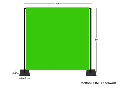 Wentex Pipes & Drapes SET Greenbox 3x3m