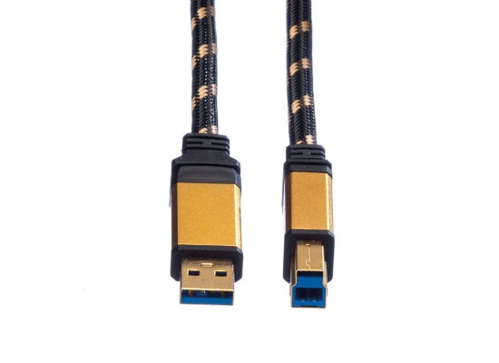 Roline Gold USB Kabel, 1.8m, USB A 3.2 / USB B 3.2