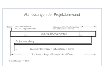 AV Stumpfl Inline Strato Leinwand mit Motor, 400x225cm,16:9