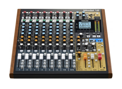 Tascam Model 12 Mischpult, 10 Kanal, 12-Spur-Recorder, IN: 8x XLR/Line Kombibuchse/ 2x Klinke 6.3mm, OUT:2xXLR 3pol