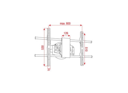 DMT PLB-3 LCD Wandhalterung für Bildschirme 27'' -50''