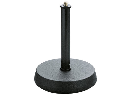 K&M 232B Tisch-Mikrofonstativ mit Rundsockel, schwarz