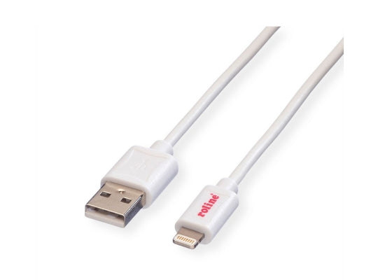 Roline USB 2.0 Lightning Kabel, 1m, weiß