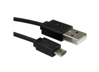 Roline USB 2.0 Spiralkabel, 1m, schwarz