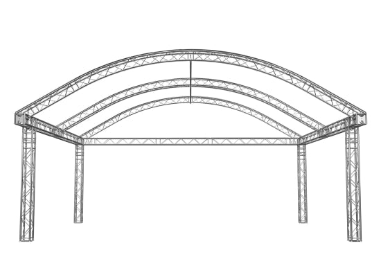Global Truss Rundbogenbühne 8x6m