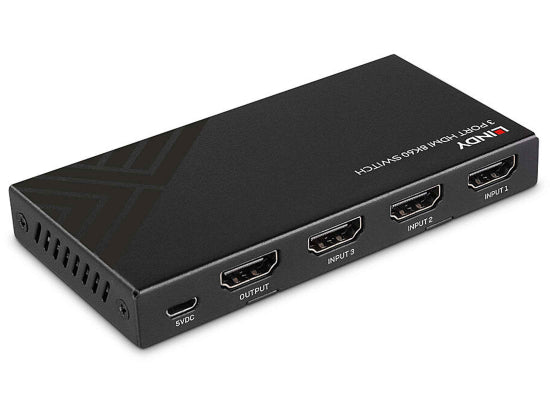 Lindy 38369 3 Port HDMI 2.1 Switcher, 8K