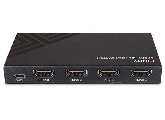 Lindy 38369 3 Port HDMI 2.1 Switcher, 8K