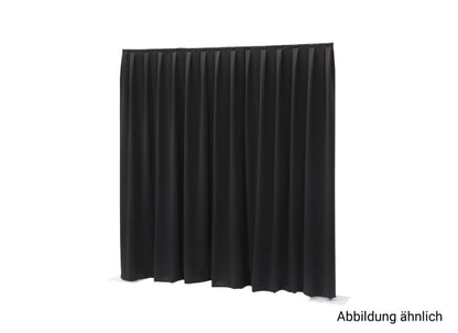 Wentex Pipes & Drapes Vorhang Molton, 3x4m, 300g/m², schwarz