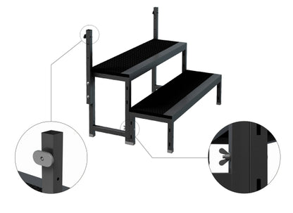 Global Truss GT Stage Deck Treppe, H:80cm, Stahl, schwarz