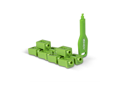 Lindy 47912 SFP Port Schloss 10er SET, grün