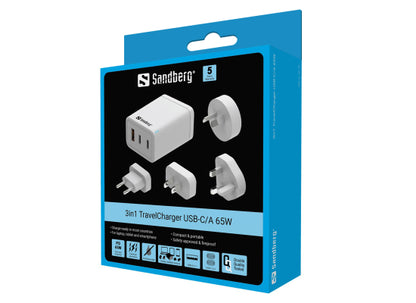 Sandberg 441-59 Travel Charger 3in1 Ladegerät