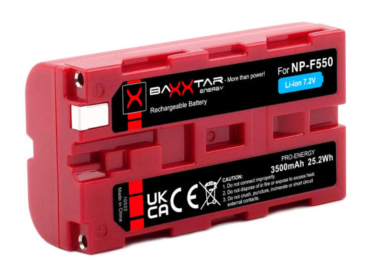 Baxxtar NP-F550 Akku, Li-Ion 7.2V, 3500mAh